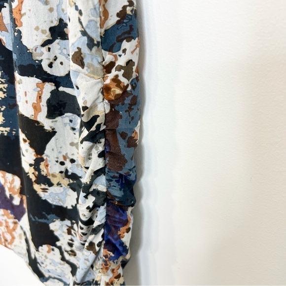 Andrew Marc blue floral silk blend sleeveless sheath dress 4 - Picture 8 of 12